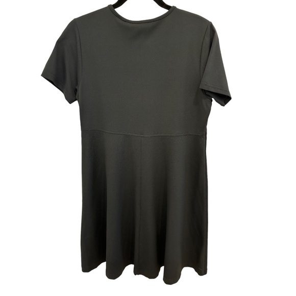 LL BEAN BLUE TRAVELER DRESS SHORT SLEEVES COMFY STRETCHY Medium Petite - Picture 3 of 3